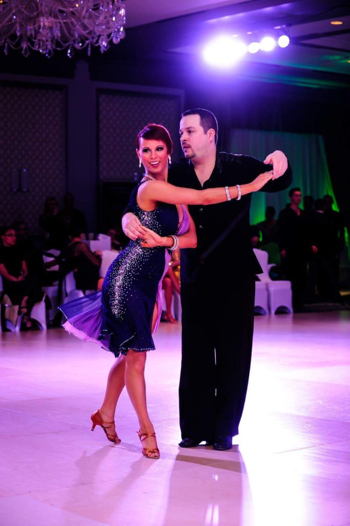 Trish and Mark dancing Rumba at a Ballroom Dance Competition